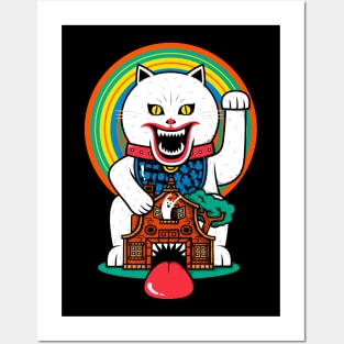 Haunted House Cat Posters and Art